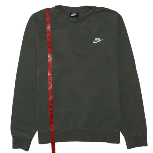Nike Men's Green Crew Neck Sweatshirt M Pullover Regular Fit