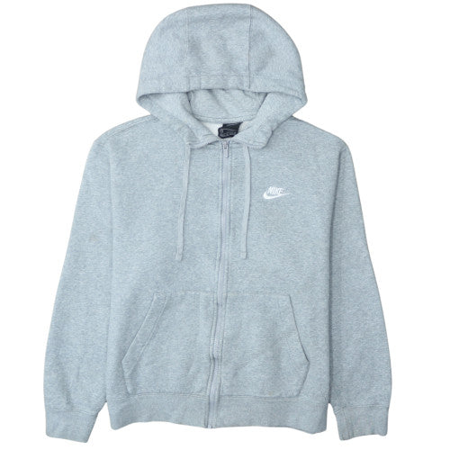 Nike Men's Grey Full Zip Fleece Hoodie M Regular Fit
