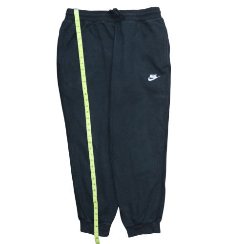 Nike Men’s Black Fleece Sweatpants L Regular Fit Drawstring Cuffed