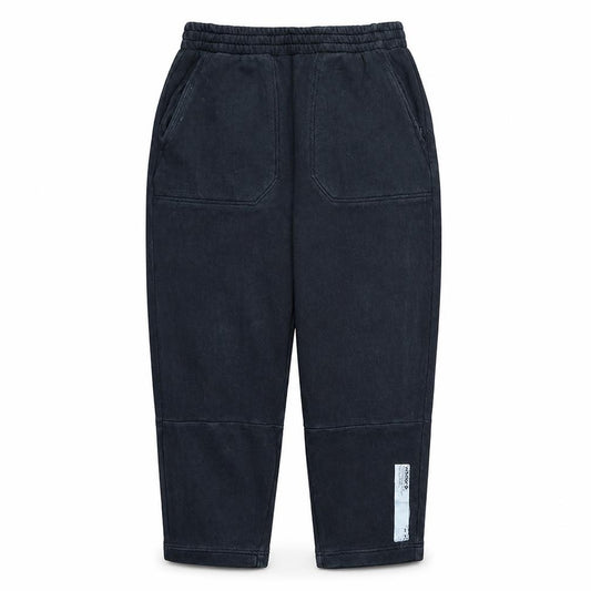 Adidas Men's Black Cropped Trousers L Logo Casual Sportswear