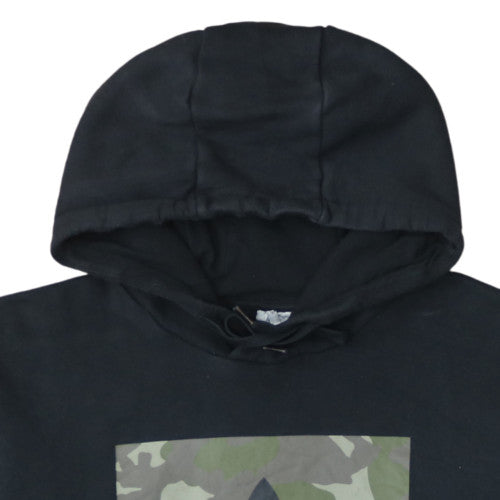 Adidas Men's Black XL Pullover Hoodie with Camouflage Logo