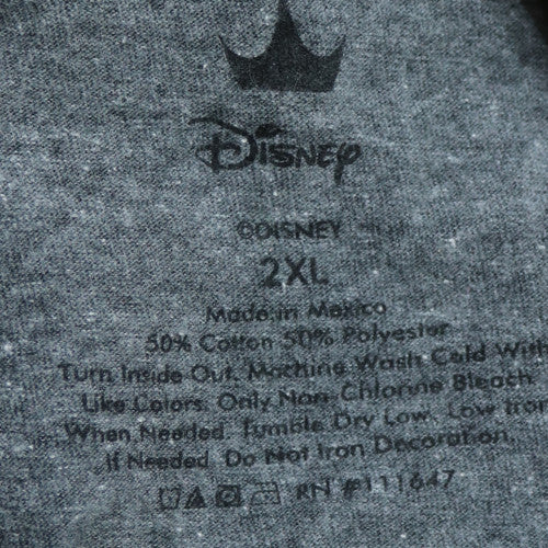 Disney Men’s Grey Ariel Graphic Crew Neck 2XL T-Shirt