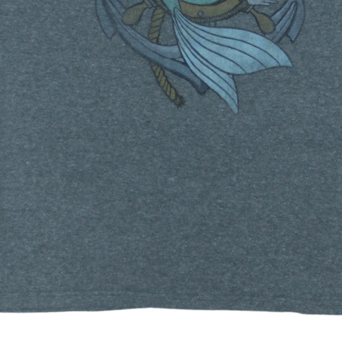 Disney Men’s Grey Ariel Graphic Crew Neck 2XL T-Shirt