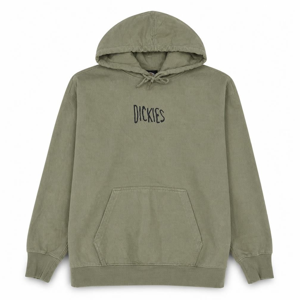 Dickies Mens Green Pullover Hoodie Medium Fleece Lined Casual Sweatshirt