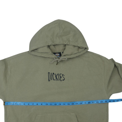 Dickies Mens Green Pullover Hoodie Medium Fleece Lined Casual Sweatshirt
