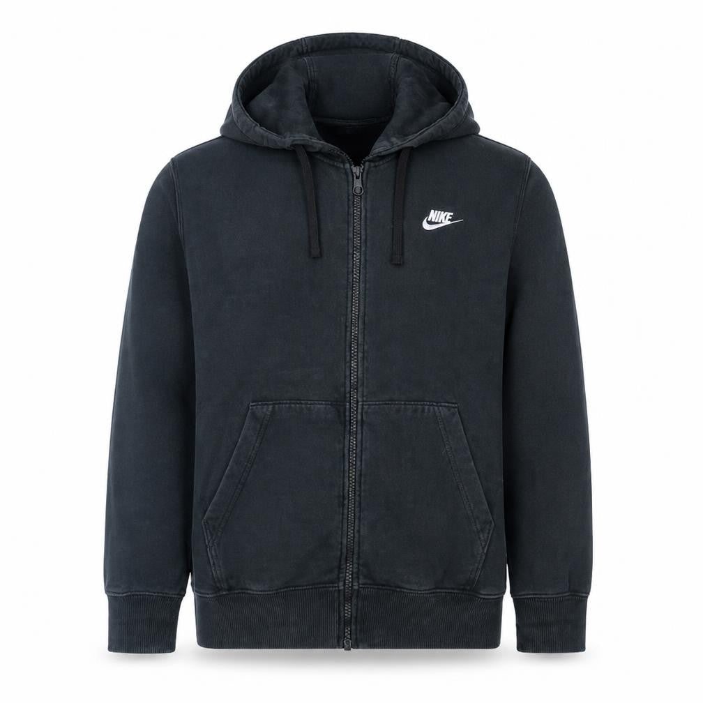 Nike Men's Black Full Zip Hoodie Size S Regular Fit Fleece Sweatshirt