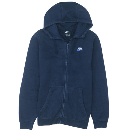 Nike Men's Blue Full Zip Fleece Hoodie Size M