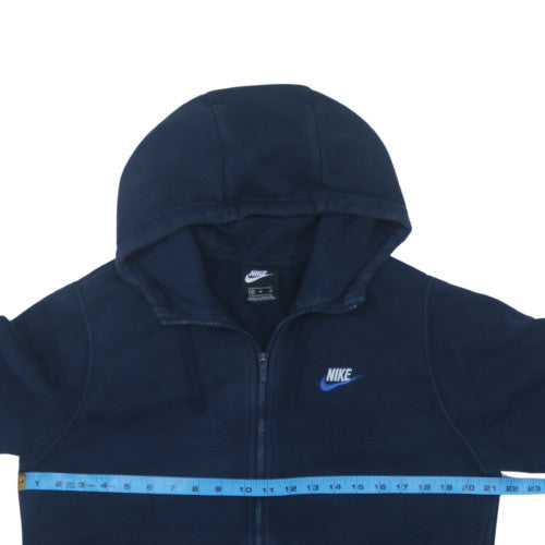 Nike Men's Blue Full Zip Fleece Hoodie Size M