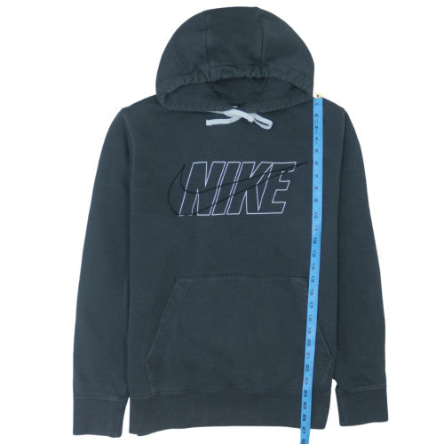 Nike Men’s Grey Pullover Hoodie L Logo Graphic Fleece Sweatshirt
