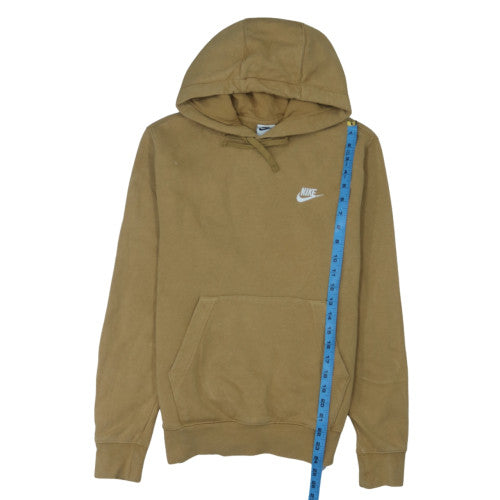 Nike Women’s Camel Brown Pullover Hoodie Size S Fleece Lined Sweatshirt