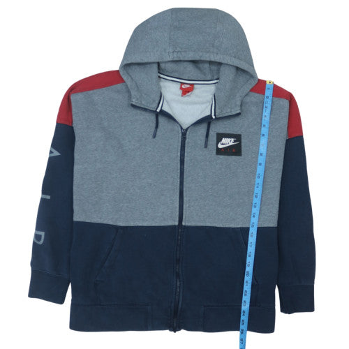 Nike Air Mens Grey Full Zip Hoodie XL Cotton Blend