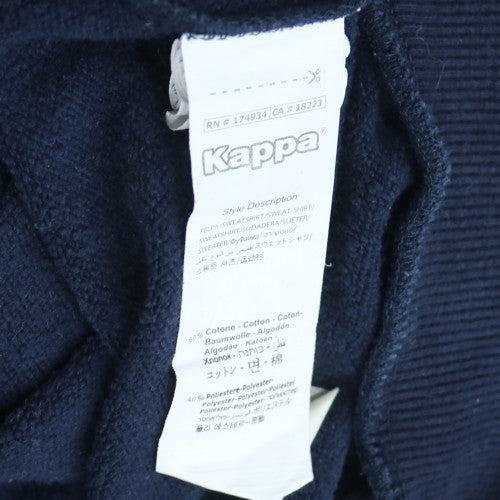 Kappa Men's Grey Blue XL Pullover Hoodie Football Graphic Sweatshirt