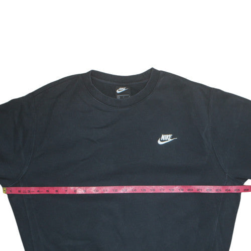 Nike Men's Black L Pullover Sweatshirt Crew Neck Fleece Logo