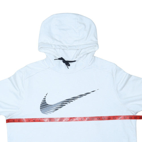 Nike Men's White XL Dri-Fit Pullover Hoodie with Logo