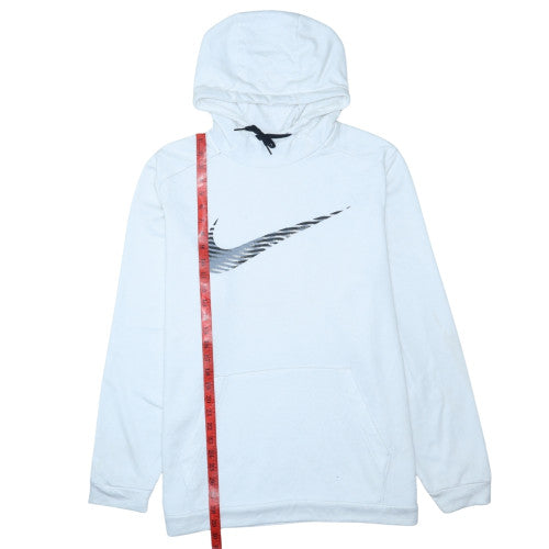 Nike Men's White XL Dri-Fit Pullover Hoodie with Logo
