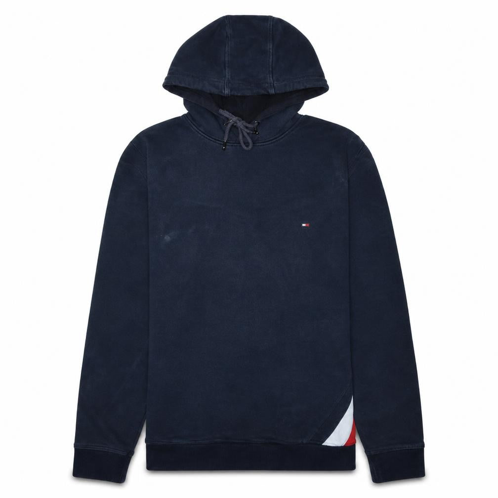 Tommy Hilfiger Men's Blue XL Pullover Hoodie Cotton Logo