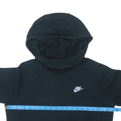 Nike Men's Black Pullover Hoodie M Logo Fleece Sweatshirt