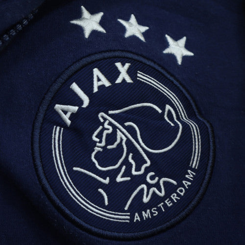 Adidas Ajax Men's Blue Full Zip Hoodie Size 5-6 Teen