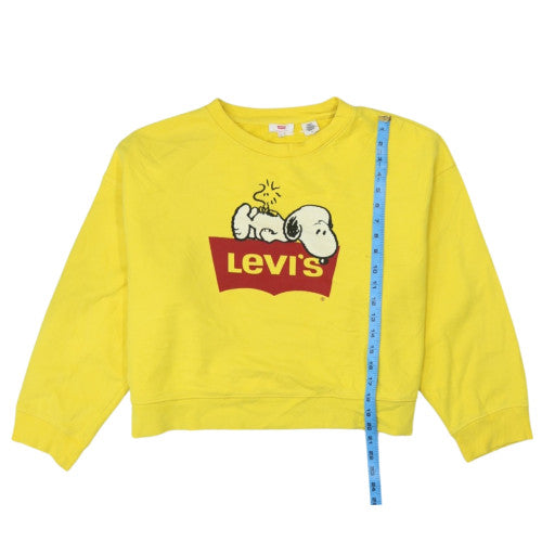 Levi's Women Yellow Snoopy Graphic Pullover Sweatshirt M