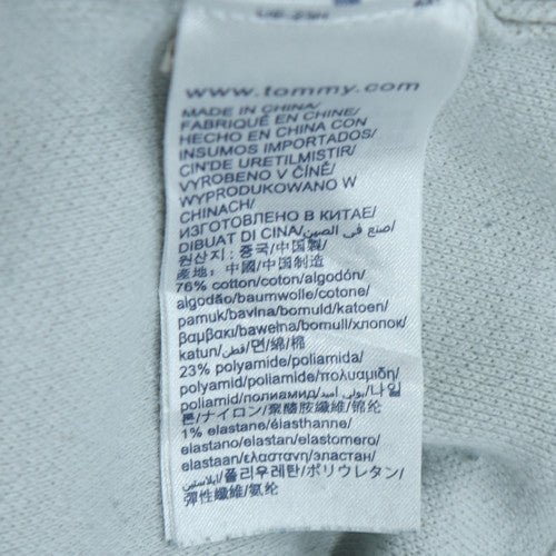 Tommy Hilfiger Men's White XL Mock Neck Embroidered Logo Sweatshirt