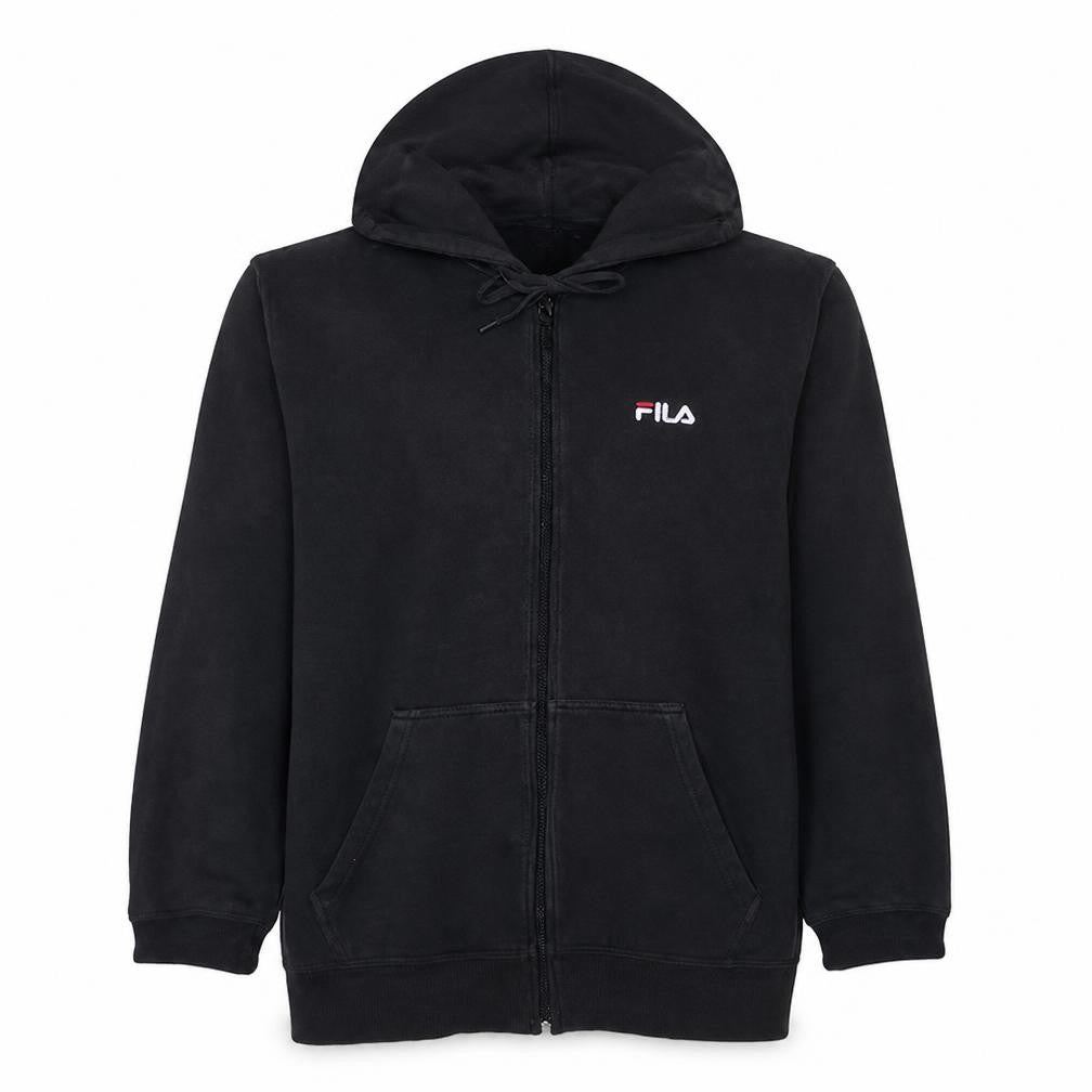 Fila Men's Black Full Zip Hoodie Size M Logo Sportswear