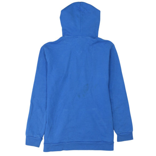 Adidas Men's Blue Pullover Hoodie Medium Logo Graphic Sportswear