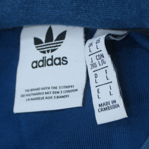adidas Men's Blue Crew Neck Pullover Sweatshirt L Regular