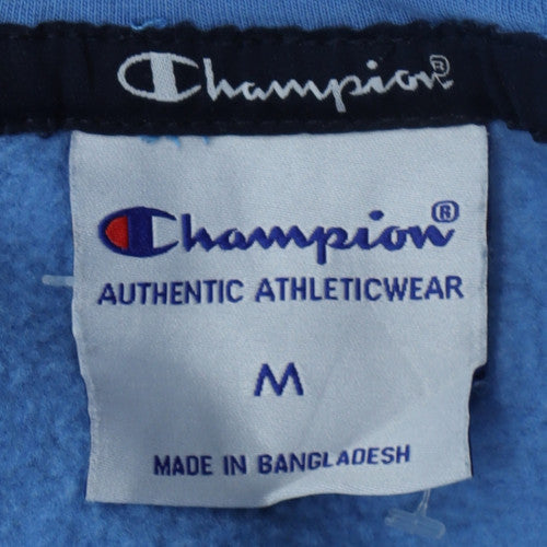 Champion Mens Blue Pullover Hoodie M Logo Sportswear