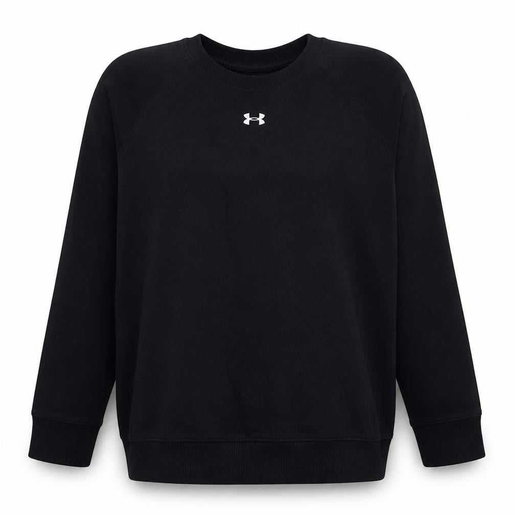 Under Armour Womens Black Medium Pullover Sweatshirt Crew Neck Cotton Blend