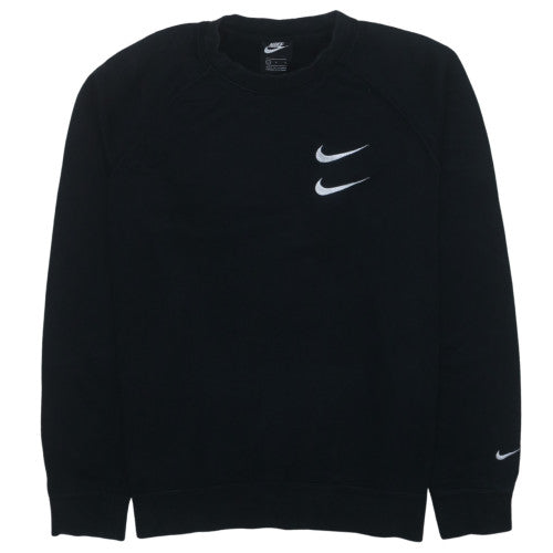 Nike Mens Black L Crew Neck Embroidered Logo Sweatshirt