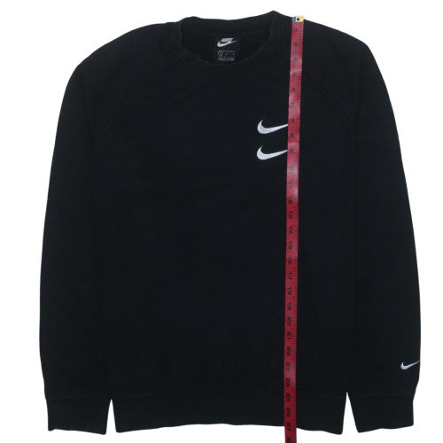 Nike Mens Black L Crew Neck Embroidered Logo Sweatshirt