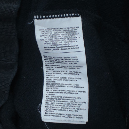 Nike Womens Black Full Zip Hoodie Size L Cotton Blend