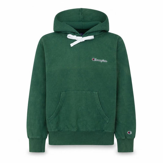 Champion Women's Green Large Pullover Hoodie 100% Cotton Logo Sweatshirt