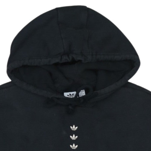 Adidas Womens Black XS Pullover Hoodie 70% Cotton Logo Design