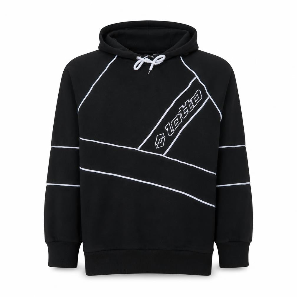 Primark Lotto x Primark Men's Black Pullover Hoodie M Sports Graphic