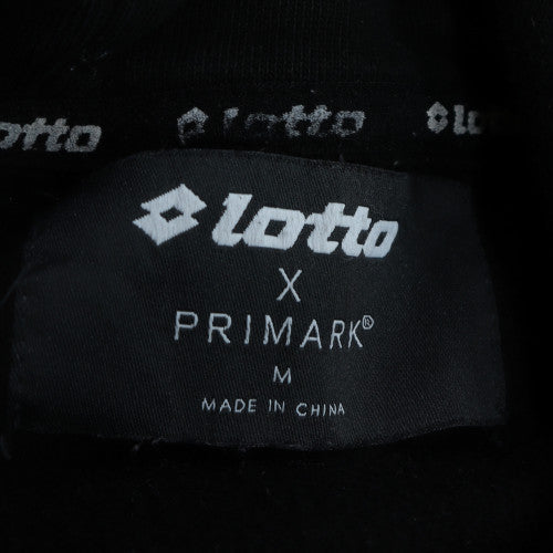 Lotto x Primark Men's Black Pullover Hoodie M Sports Graphic