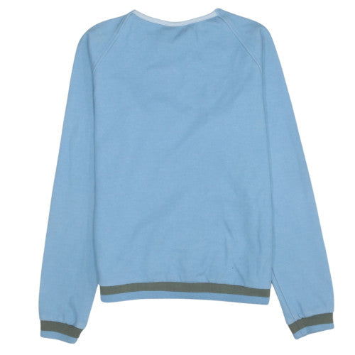 Nike Womens Blue Crew Neck Long Sleeve Pullover Sweatshirt Size L