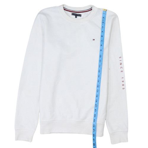 Tommy Hilfiger Men's White Crew Neck Sweatshirt Size L