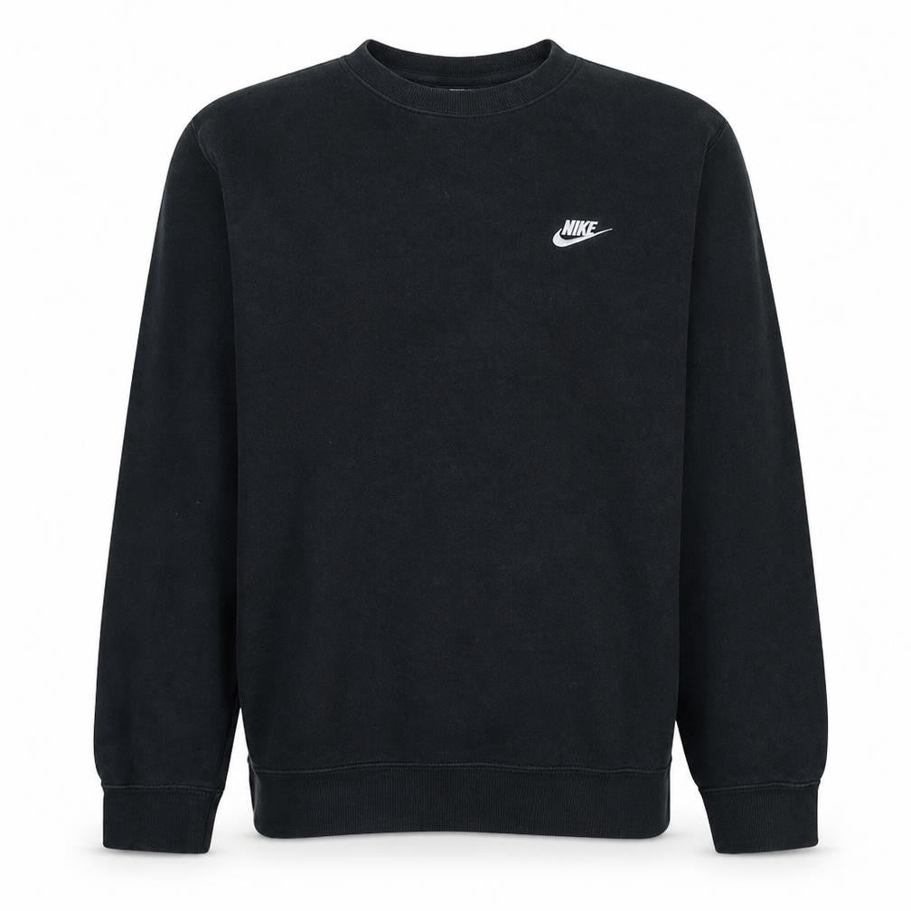 Nike Men's Black Crew Neck Fleece Pullover Sweatshirt M
