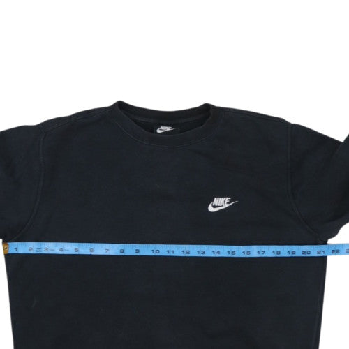 Nike Men's Black Crew Neck Fleece Pullover Sweatshirt M