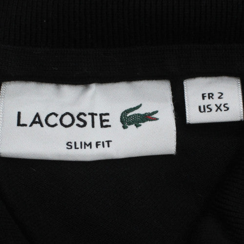 Lacoste Mens Black Slim Fit Polo Shirt XS Cotton Blend
