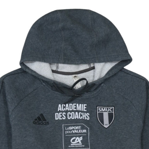 Adidas Men Grey Pullover Hoodie M Sports Graphic Fleece
