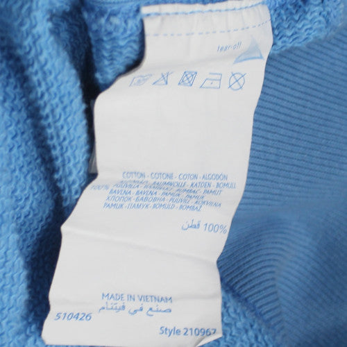 Champion Men's Blue Pullover Hoodie Medium Embroidered Logo Vintage
