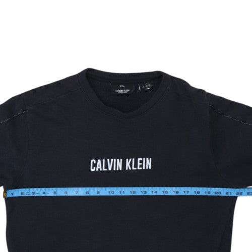 Calvin Klein Men’s Black Crew Neck Logo Sweatshirt Size M