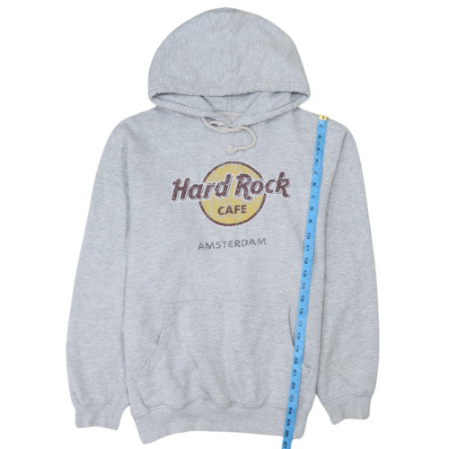 Hard Rock Cafe Men's Grey Pullover Hoodie Large Amsterdam