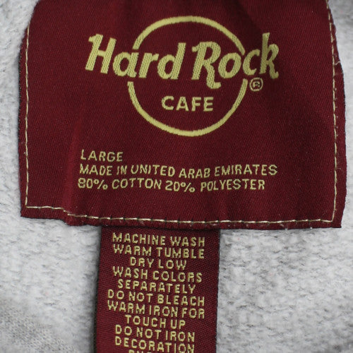 Hard Rock Cafe Men's Grey Pullover Hoodie Large Amsterdam