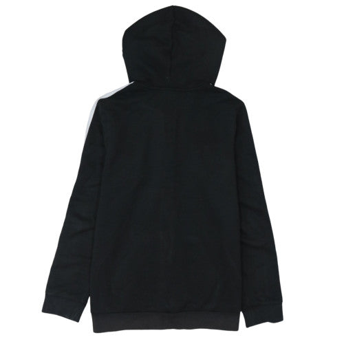Adidas Women's Black Full Zip Hoodie L 16-18 Classic 3-Stripes