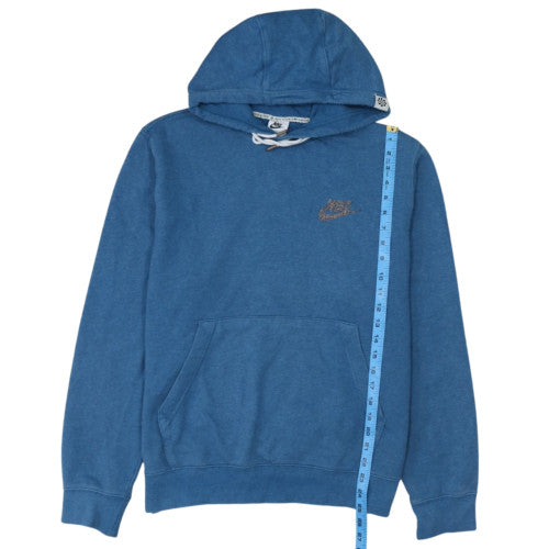 Nike Women's Blue Pullover Hoodie Size M Cotton Blend Sweatshirt