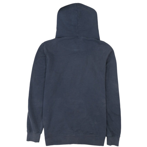 Lee Mens Blue Cotton Pullover Hoodie Medium Drawstring
