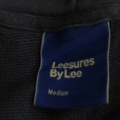 Lee Mens Blue Cotton Pullover Hoodie Medium Drawstring